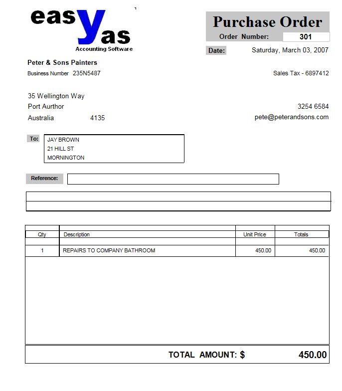Purchase Order 